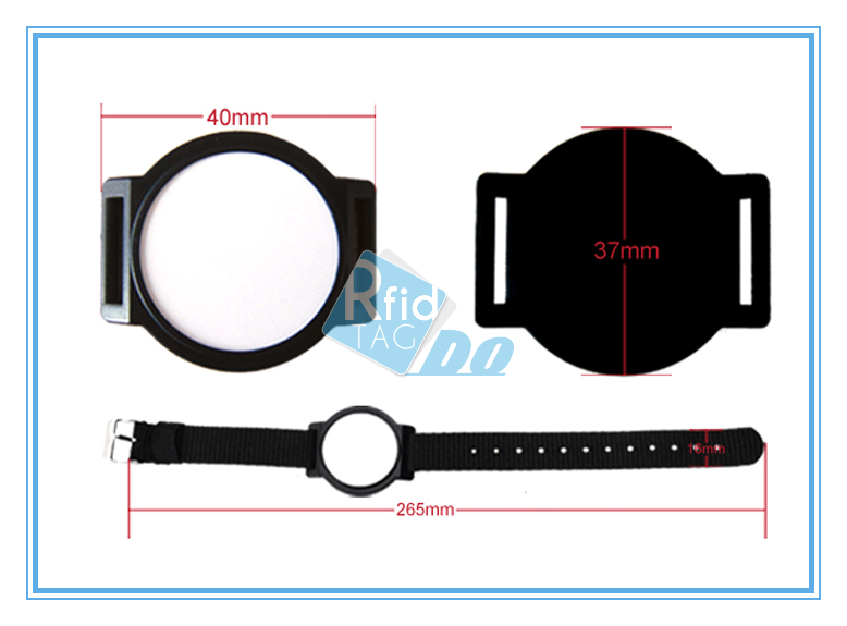 RFID Wristband Options for ABS panel with nylon band